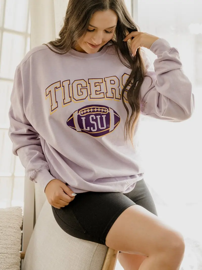 Lsu Tigers Wonka Football Orchid Sweatshirt 1