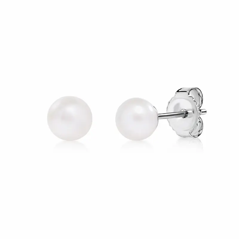 Lunara Cultured Pearl 10K Stud Earrings 1