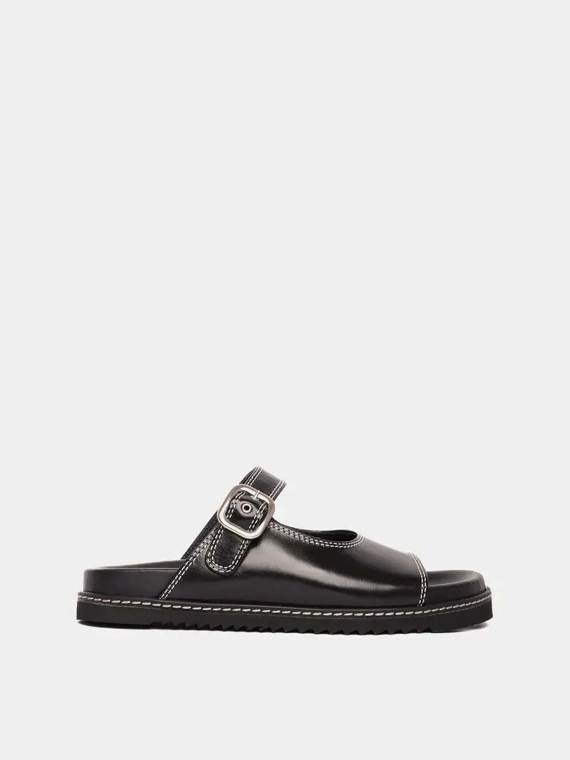 Madeira Black Sandal 1