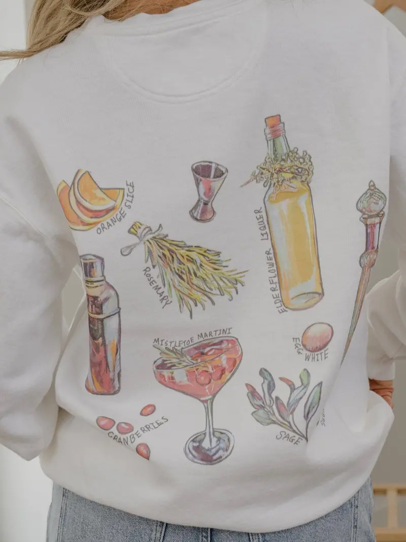 Making Spirits Bright White Cc Sweatshirt (Front/Back Design) 1