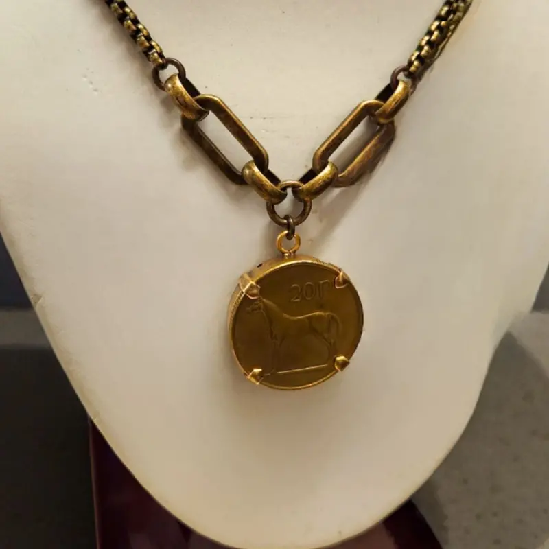 Mark Edge Vintage Irish Coin Necklace 1