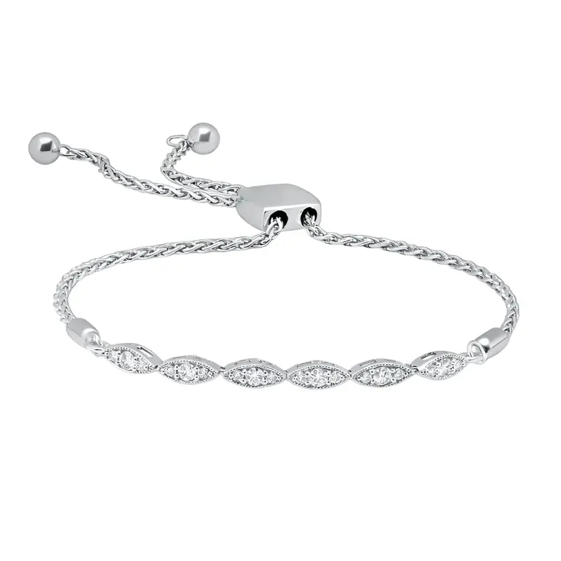 Marquise Motif Diamond Bolo Bracelet 1