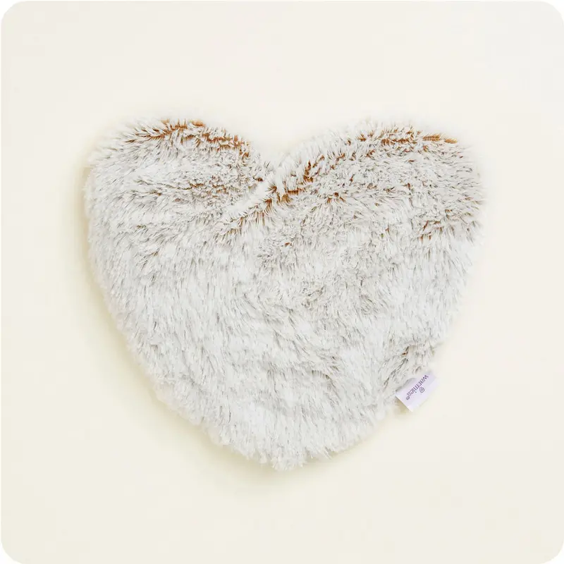 Marshmallow Brown Heart Heat Pad Warmies 1