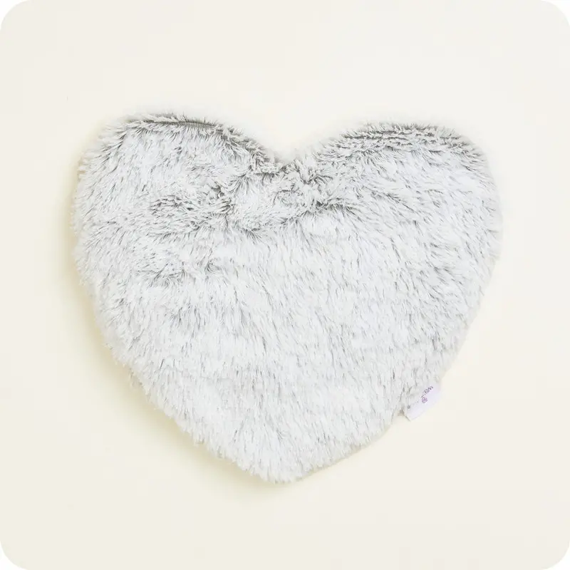 Marshmallow Gray Heart Heat Pad Warmies 1