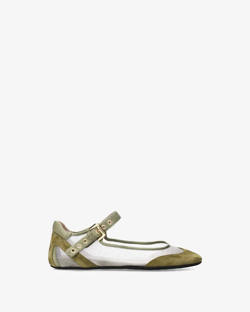 Mary Janes In Fabric And Suede 1