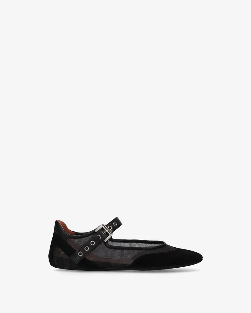 Mary Janes In Fabric And Suede 1