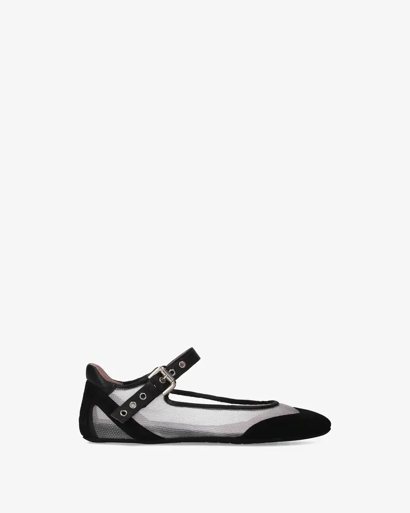 Mary Janes In Fabric And Suede 1