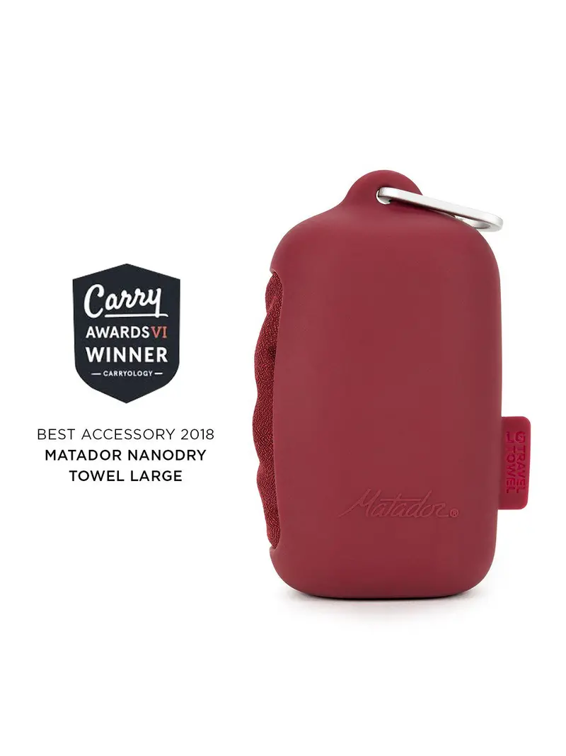 Matador Nanodry Shower Towel Large Rust Red 1