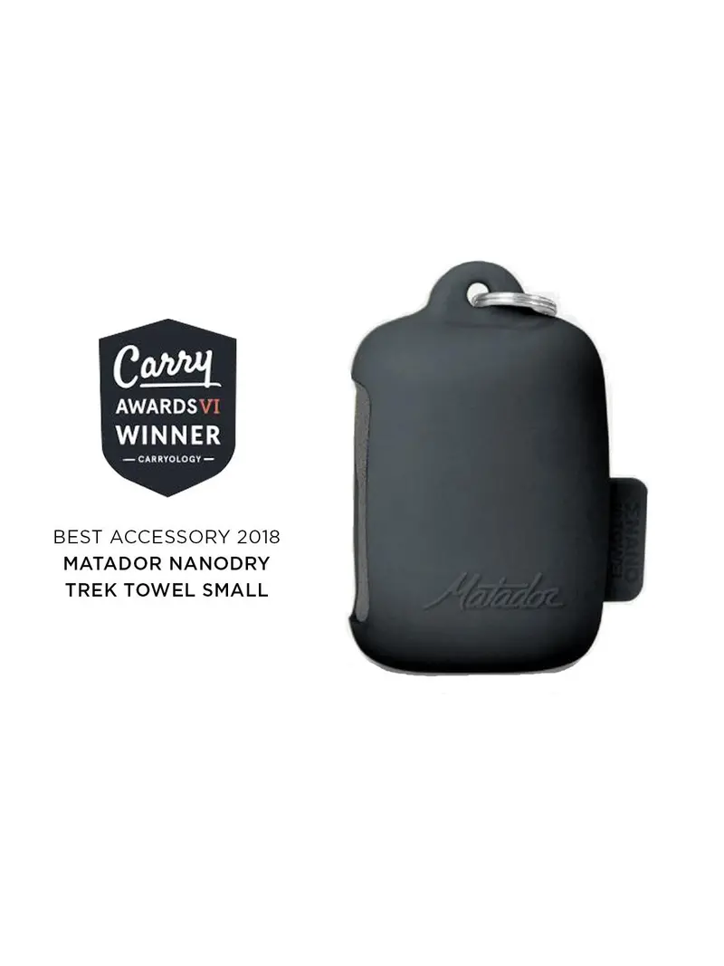 Matador Nanodry Trek Towel Small Charcoal Grey 1