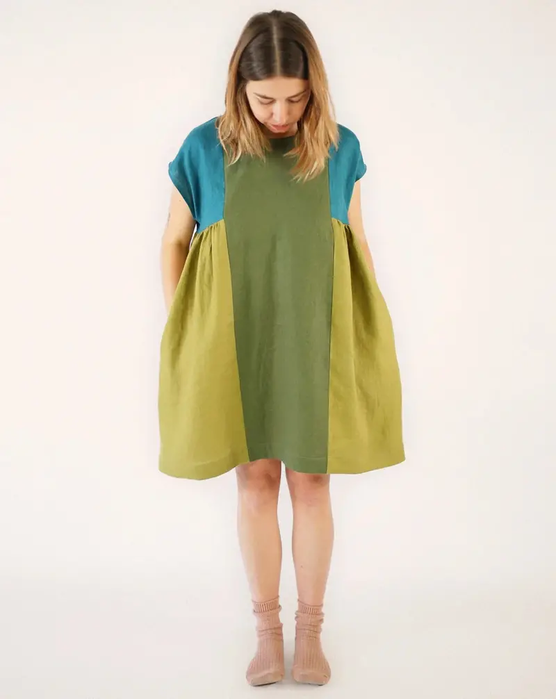 Matchy Matchy Collage Gather Dress 1
