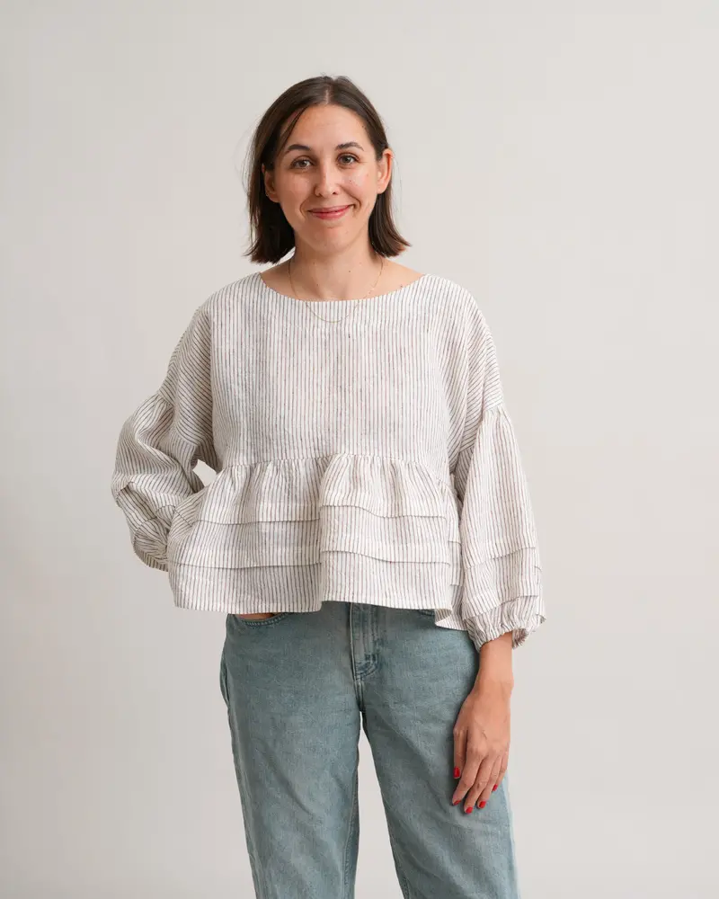 Matchy Matchy Pintuck Poet Blouse 1