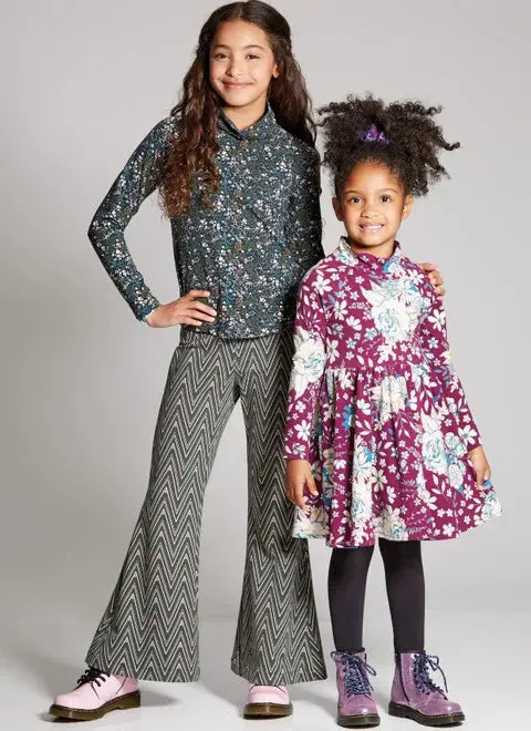 Mccalls Child/Teen Knit Top, Dresses And Trousers M8353 1