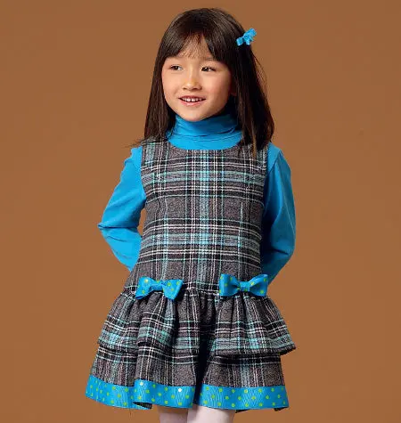 Mccalls Children's Pinafore Dresses M7008 1