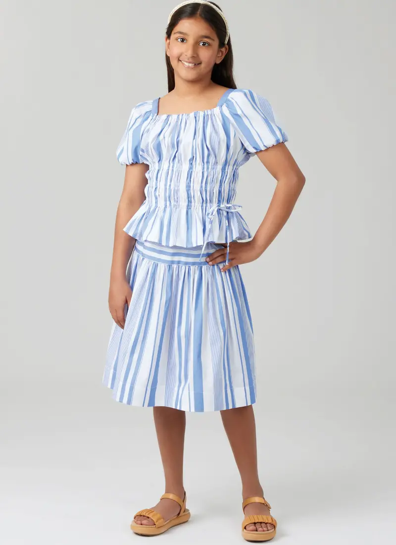 Mccall's Girls' Ruched Dress, Top And Skirt M8619 1