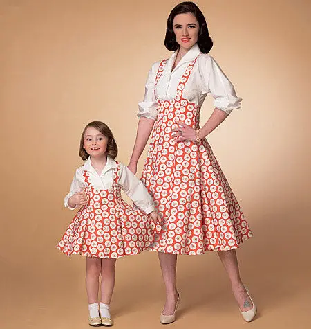 Mccalls Women/Child Vintage Top & Dress M7184 1