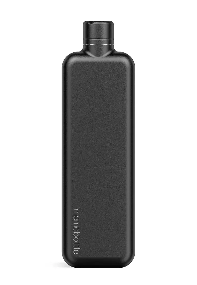 Memobottle Slim Stainless Steel Black 600Ml 1