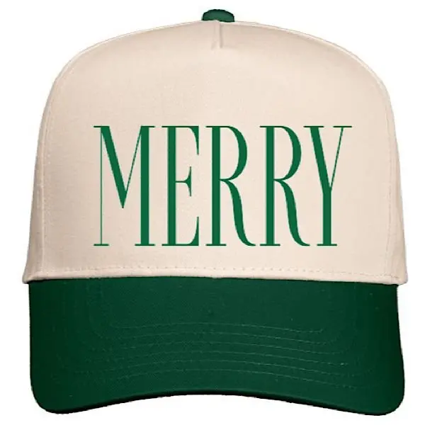 Merry Green/Khaki Embroidered Hat 1