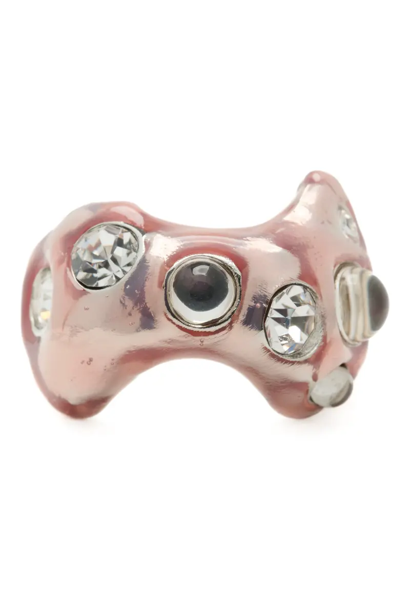 Metallic Pink Bat Ring 1