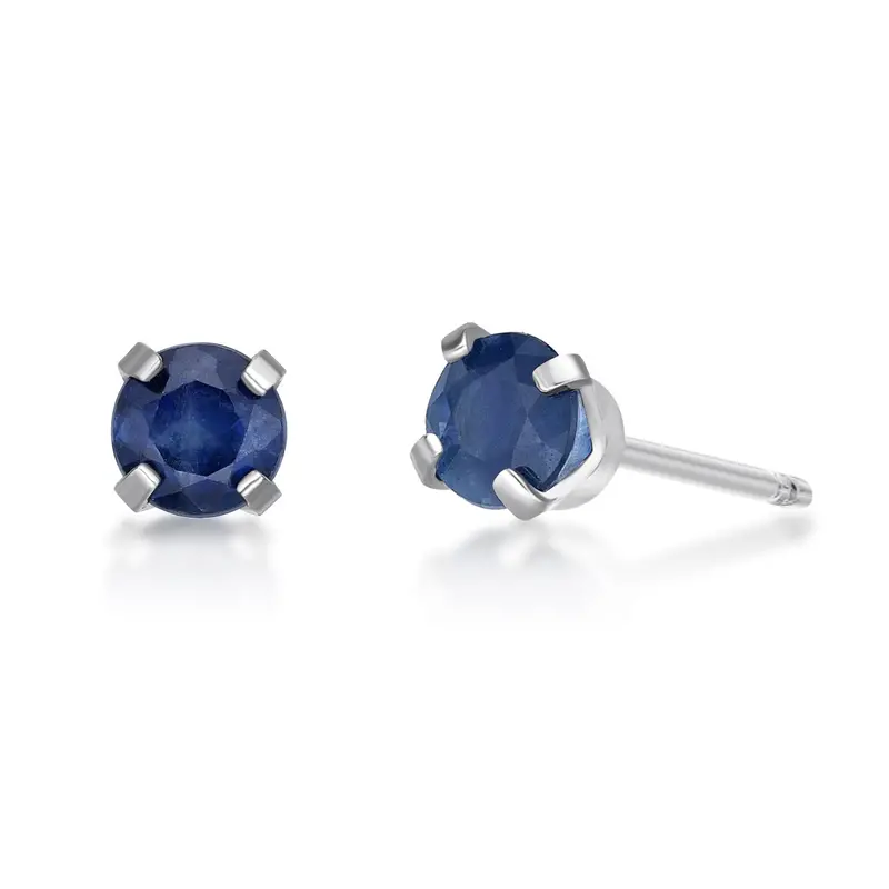 Midnight Sapphire 14K Stud Earrings 1