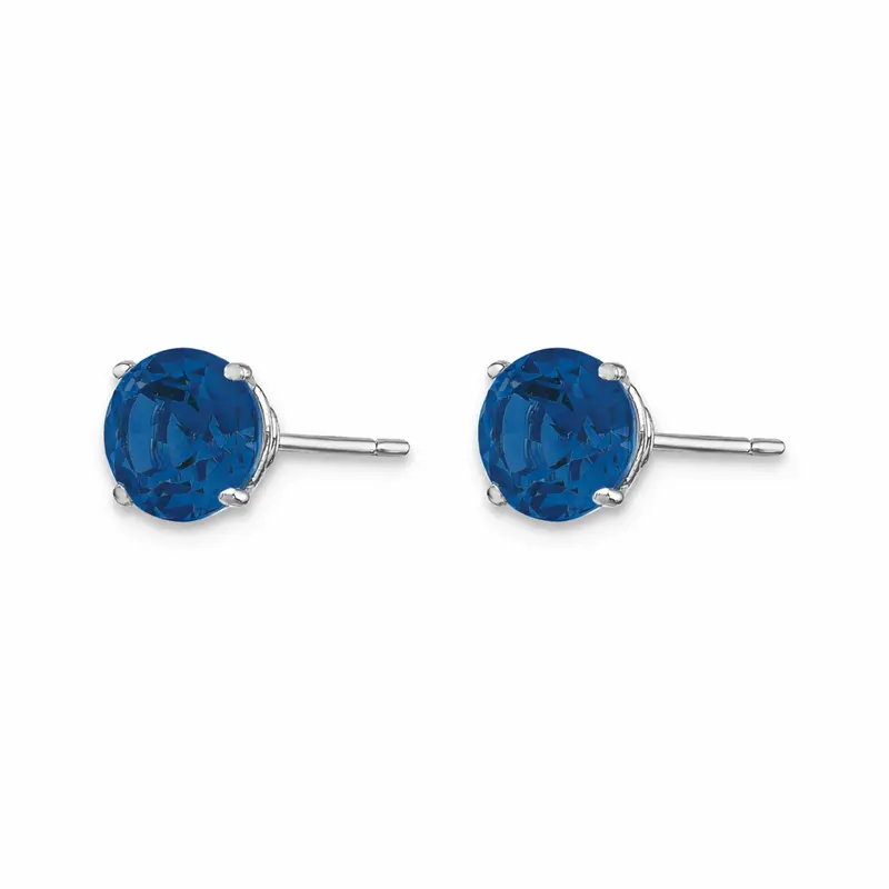 Midnight Sapphire 6Mm Stud Earrings 1