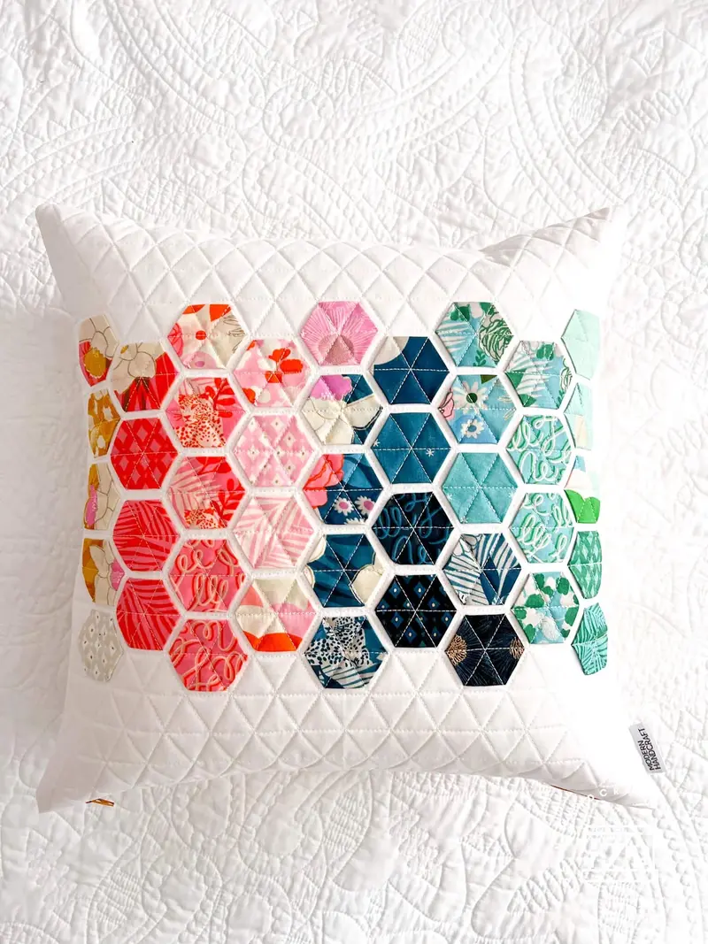 Modern Handcraft Hexie Pillow 1