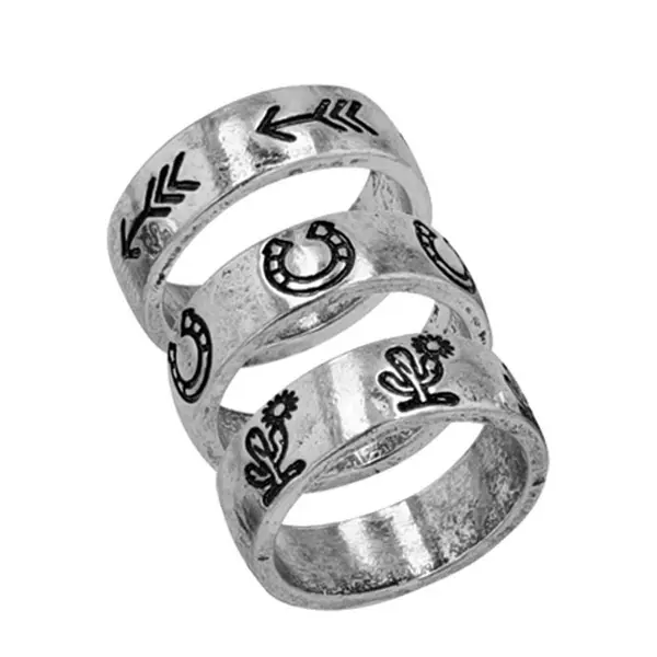 Montana Silversmiths Perfectly Western Attitude Stacked Rings 1