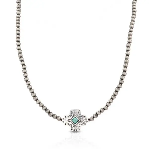 Montana Silversmiths Western Star Turquoise Beaded Attitude Necklace 1