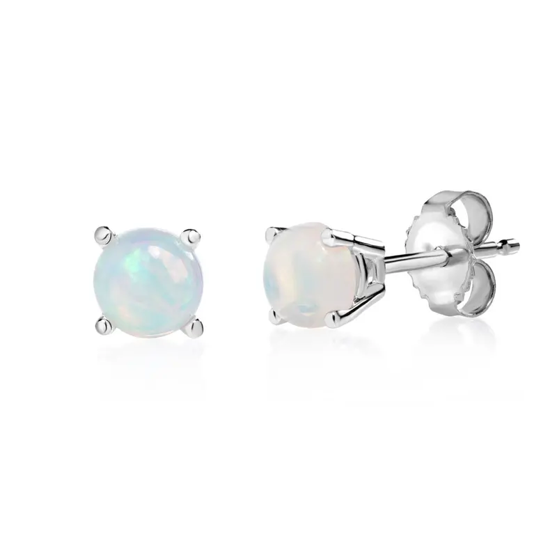Moonfire Opal 10K Stud Earrings 1