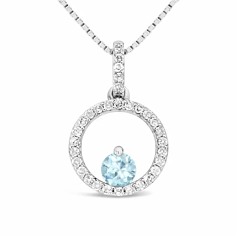 Morning Horizon Aquamarine Nimbus Pendant 1