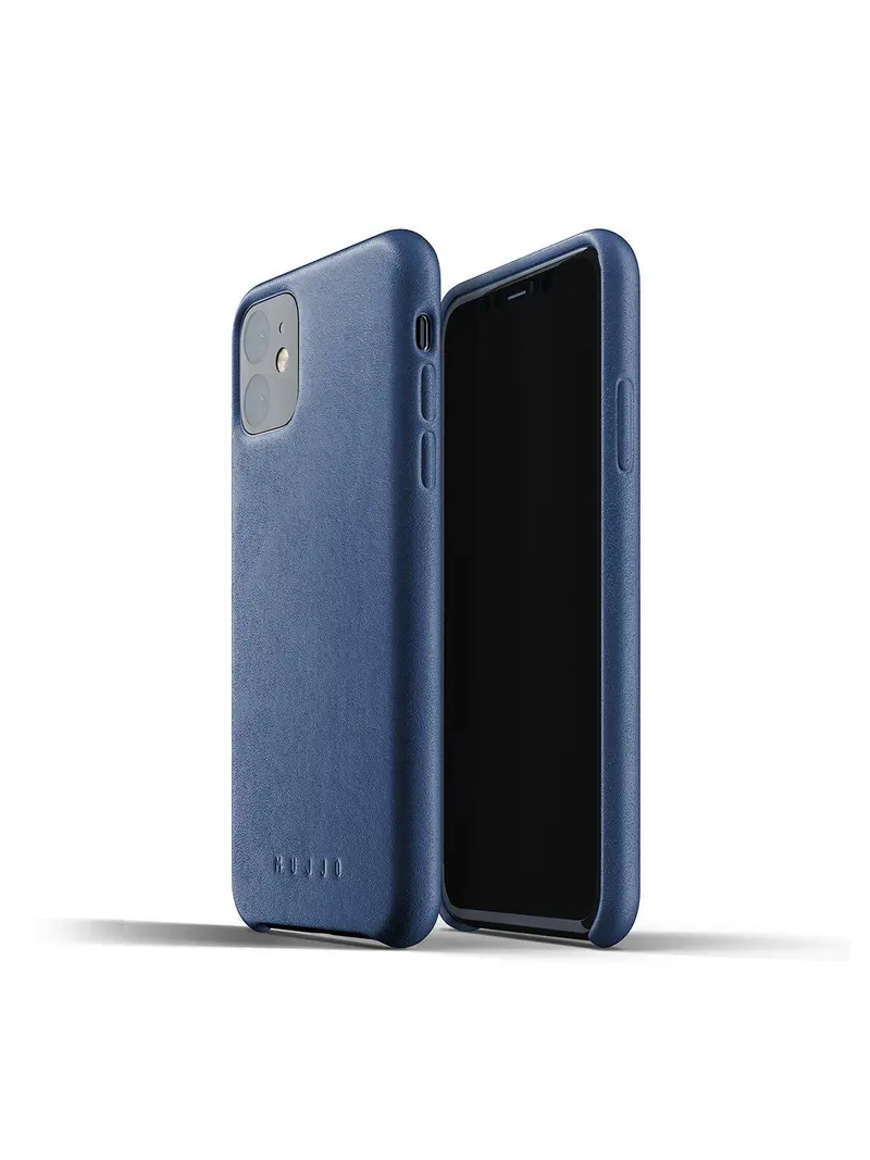 Mujjo Full Leather Case For Iphone 11 Monaco Blue 1
