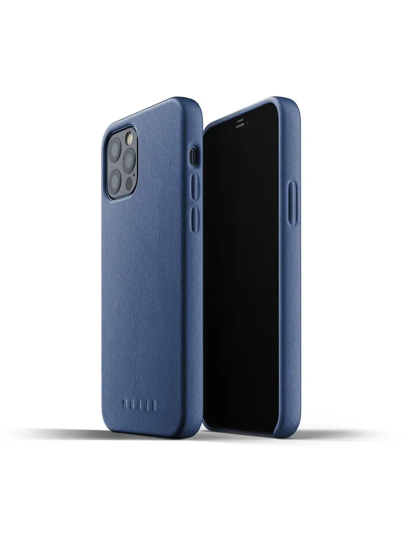 Mujjo Full Leather Case For Iphone 12 & 12 Pro Monaco Blue 1