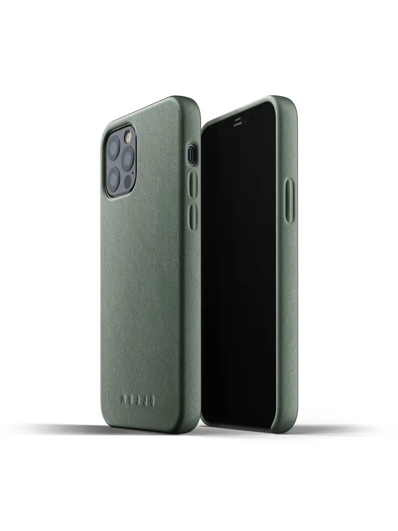 Mujjo Full Leather Case For Iphone 12 & 12 Pro Slate Green 1