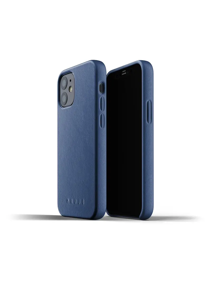 Mujjo Full Leather Case For Iphone 12 Mini Monaco Blue 1