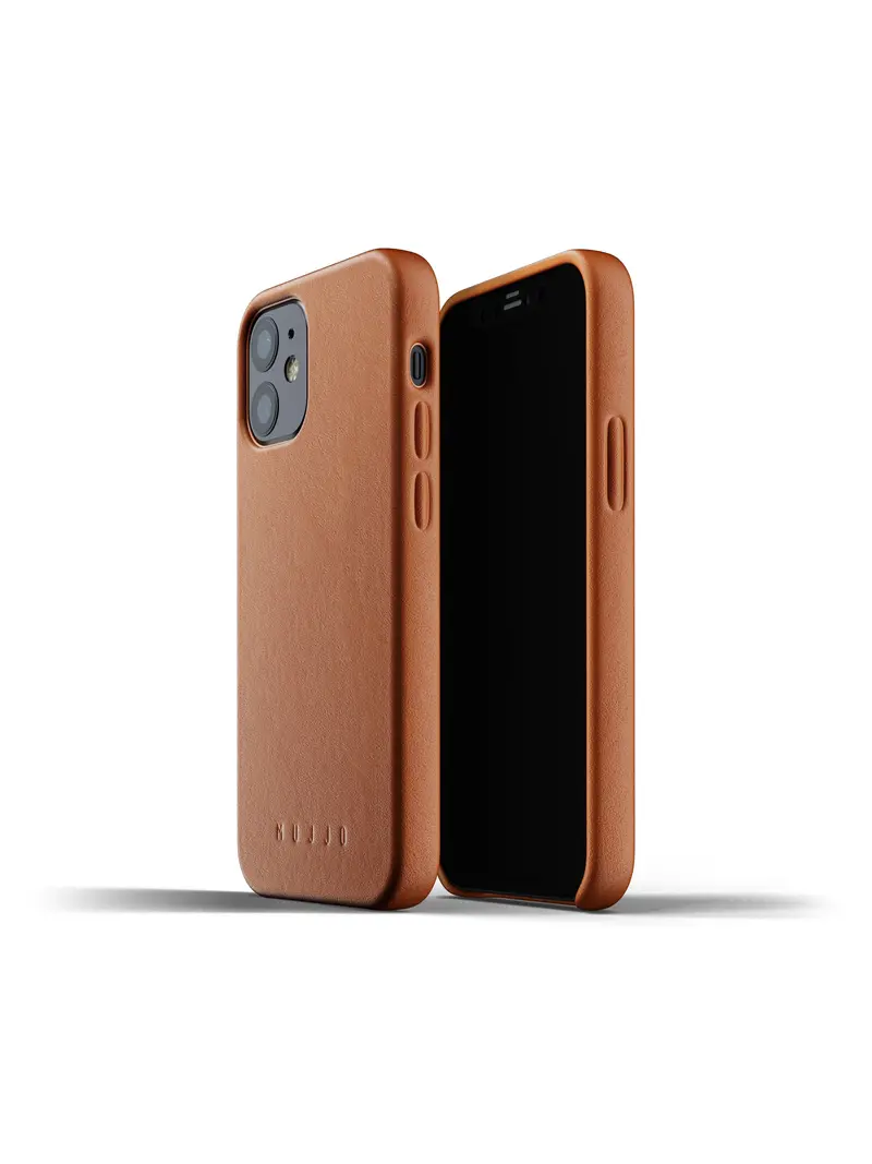 Mujjo Full Leather Case For Iphone 12 Mini Tan 1