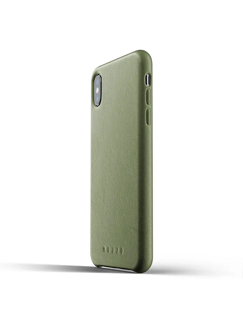 Mujjo Full Leather Case For Iphone Xs Max Olive 1