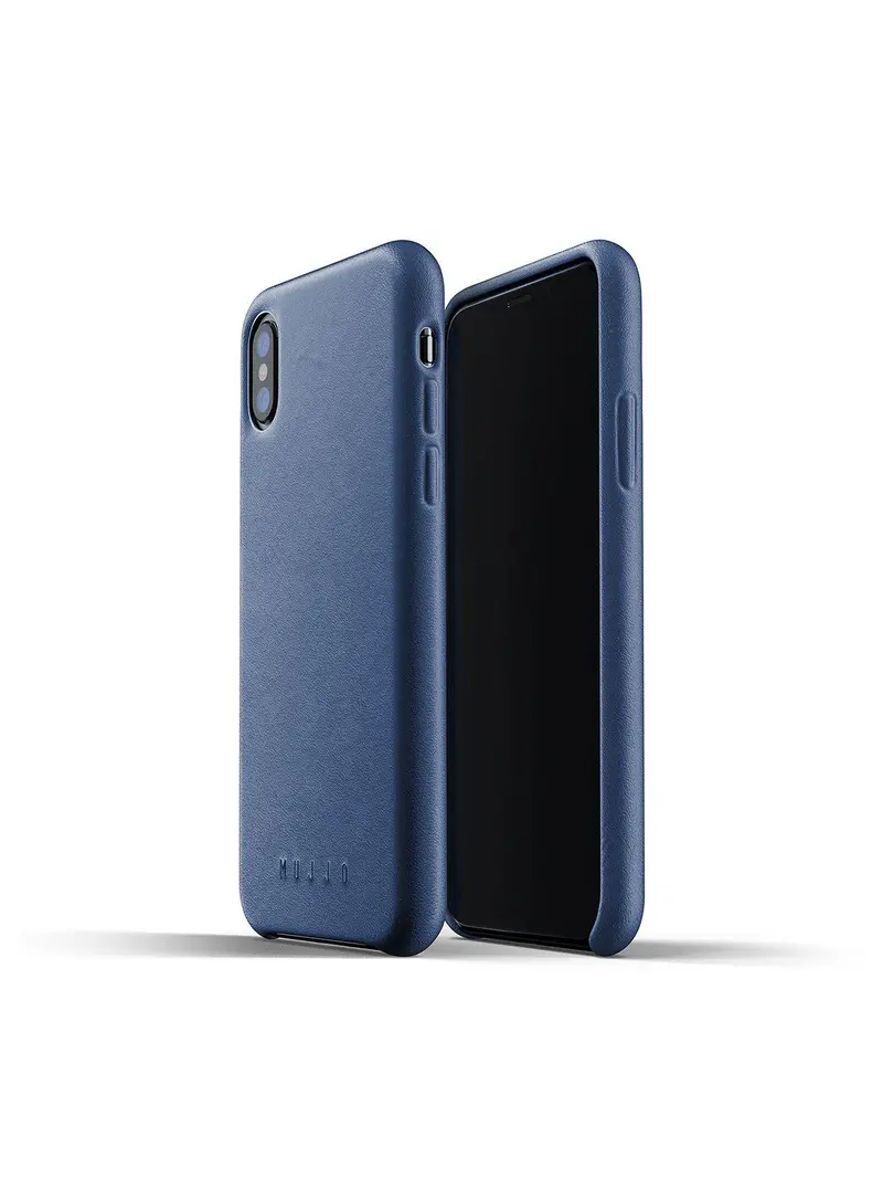 Mujjo Full Leather Case For Iphone Xs Monaco Blue 1