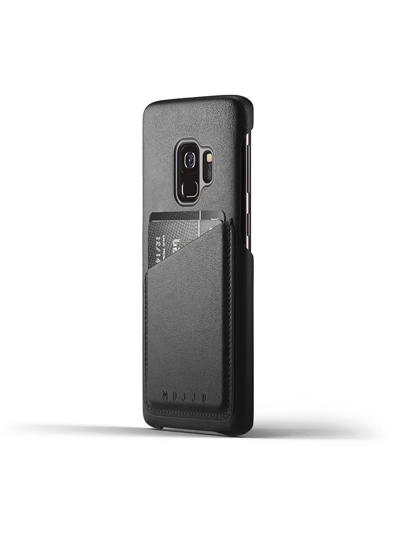 Mujjo Full Leather Wallet Case For Galaxy S9 Black 1