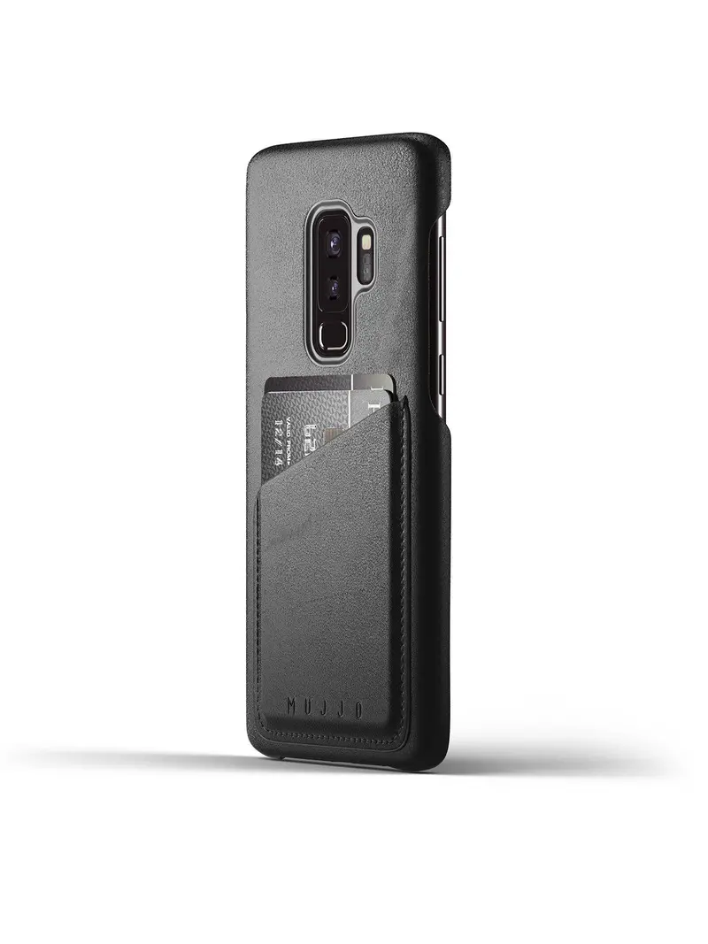 Mujjo Full Leather Wallet Case For Galaxy S9 Plus Black 1
