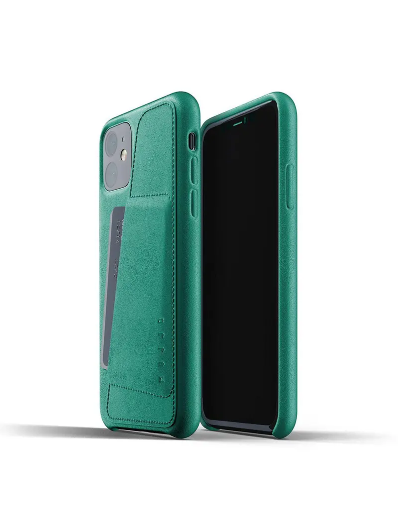 Mujjo Full Leather Wallet Case For Iphone 11 Alpine Green 1