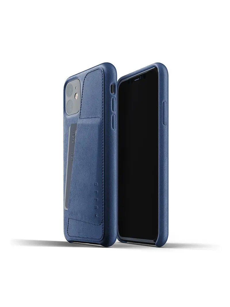 Mujjo Full Leather Wallet Case For Iphone 11 Monaco Blue 1