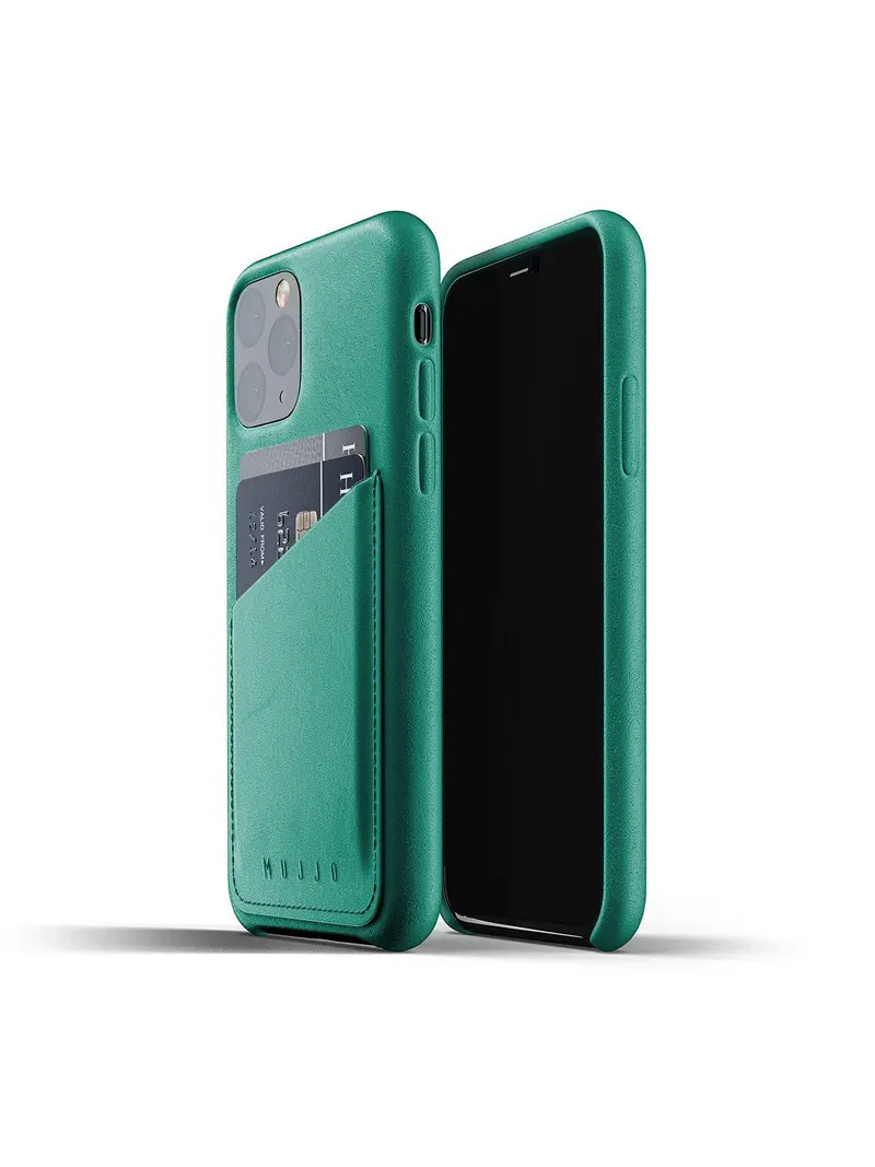Mujjo Full Leather Wallet Case For Iphone 11 Pro Alpine Green 1
