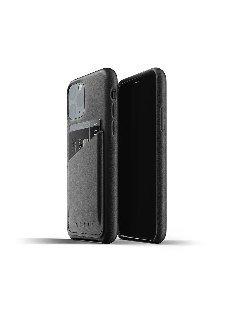 Mujjo Full Leather Wallet Case For Iphone 11 Pro Black 1