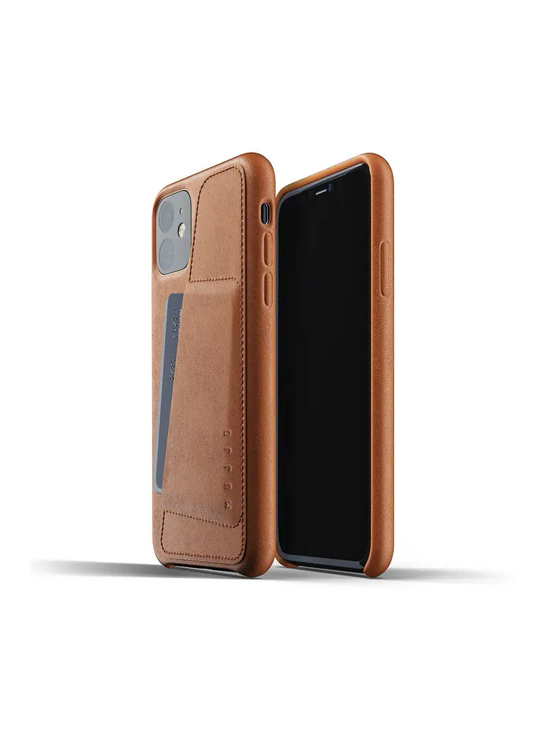 Mujjo Full Leather Wallet Case For Iphone 11 Tan 1