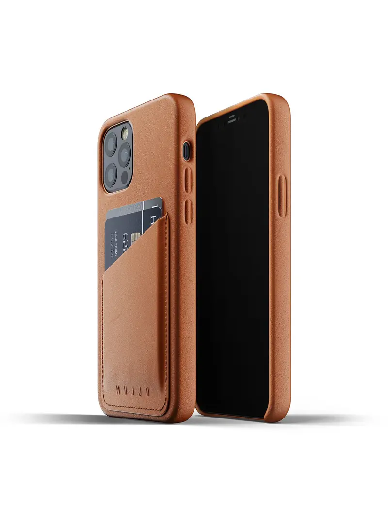 Mujjo Full Leather Wallet Case For Iphone 12 & 12 Pro Tan 1