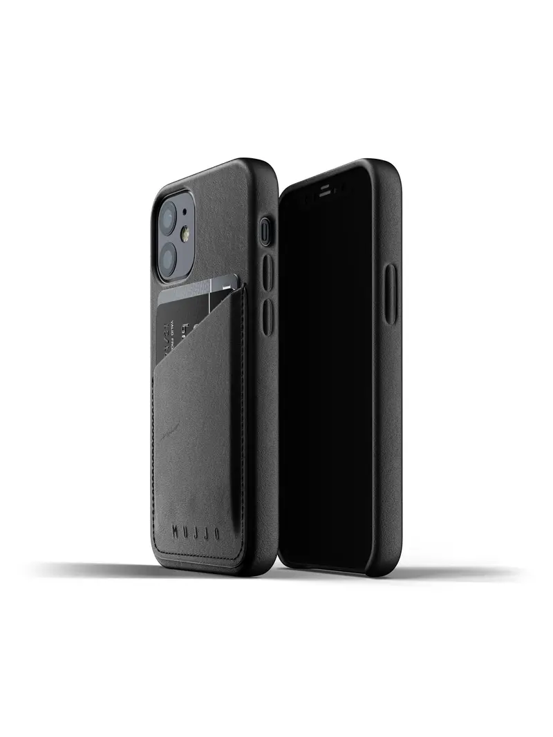 Mujjo Full Leather Wallet Case For Iphone 12 Mini Black 1
