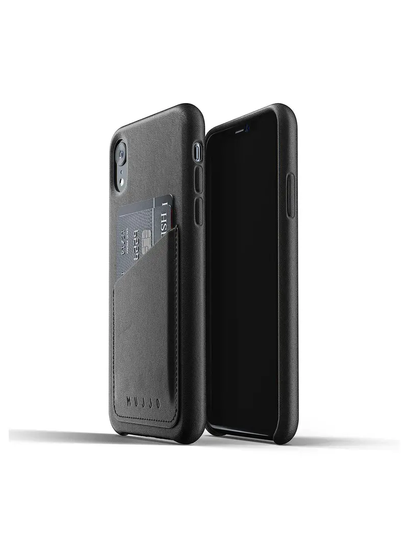 Mujjo Full Leather Wallet Case For Iphone Xr Black 1