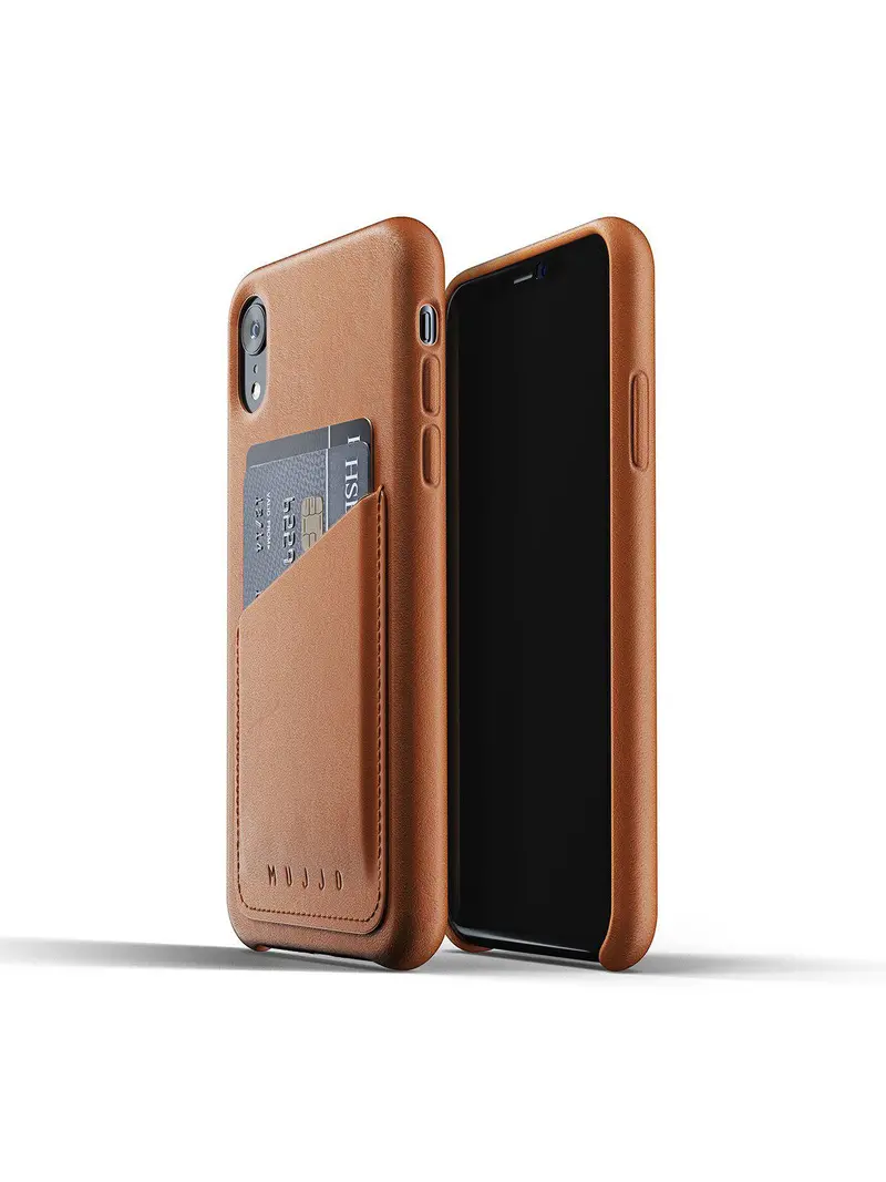 Mujjo Full Leather Wallet Case For Iphone Xr Tan 1