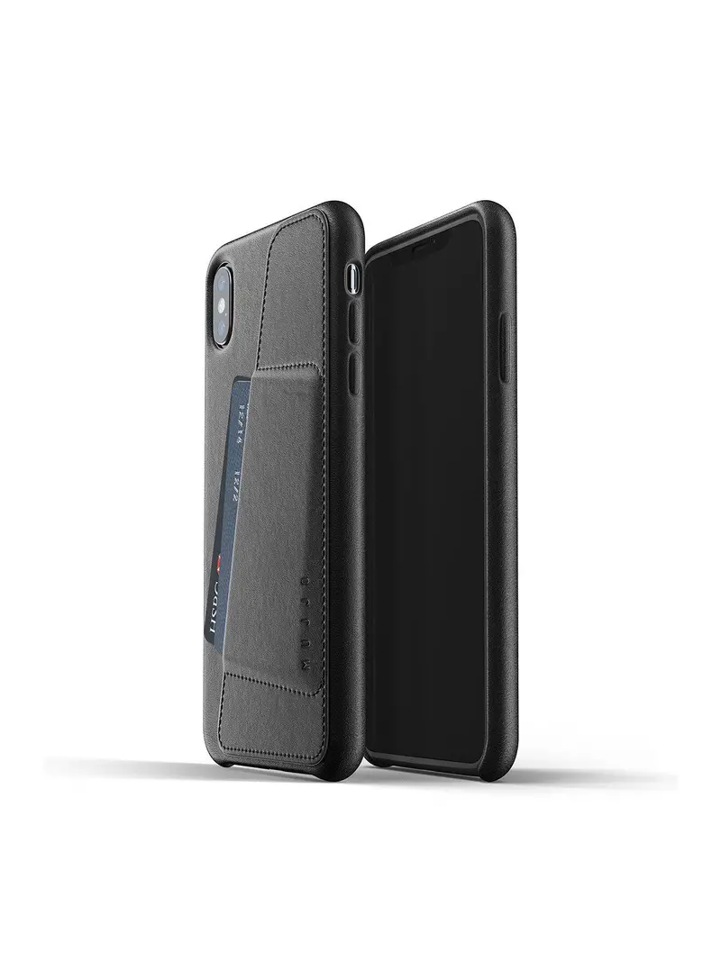 Mujjo Full Leather Wallet Case For Iphone Xs Max Black 1