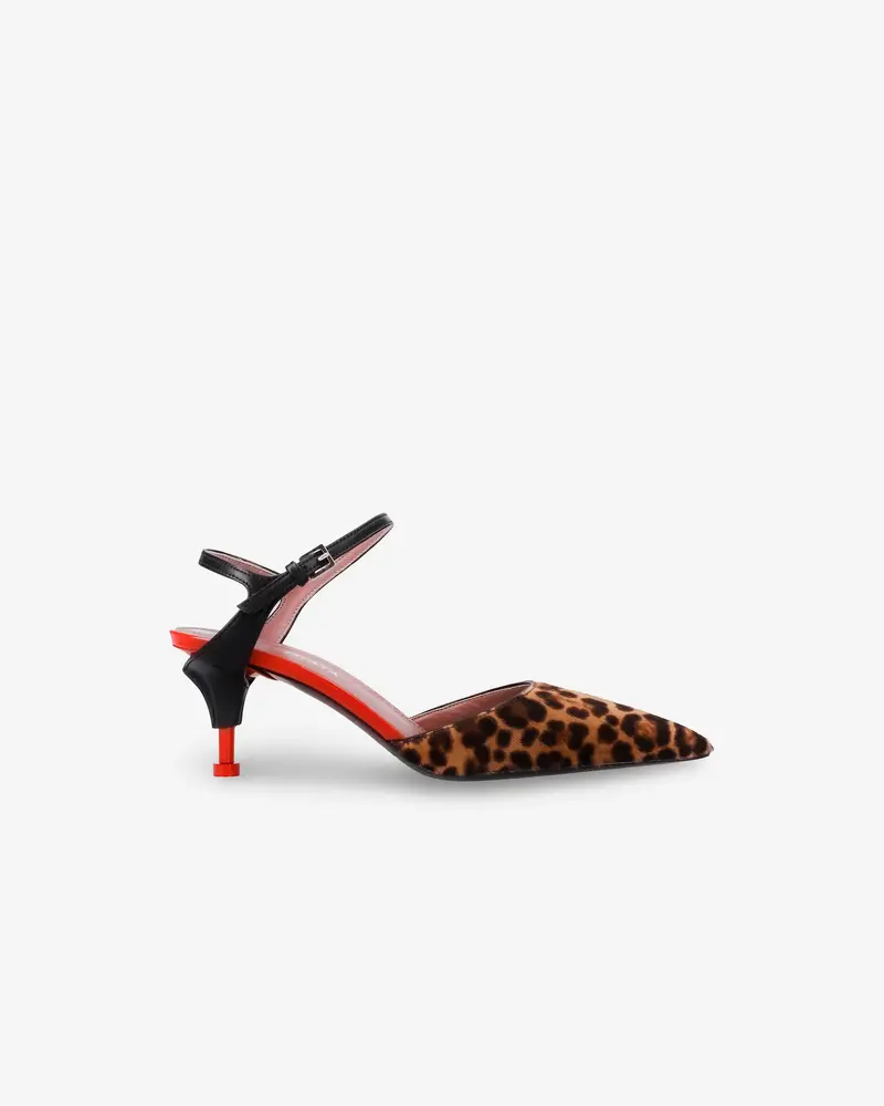 Mules Animalier With Black Belt 1