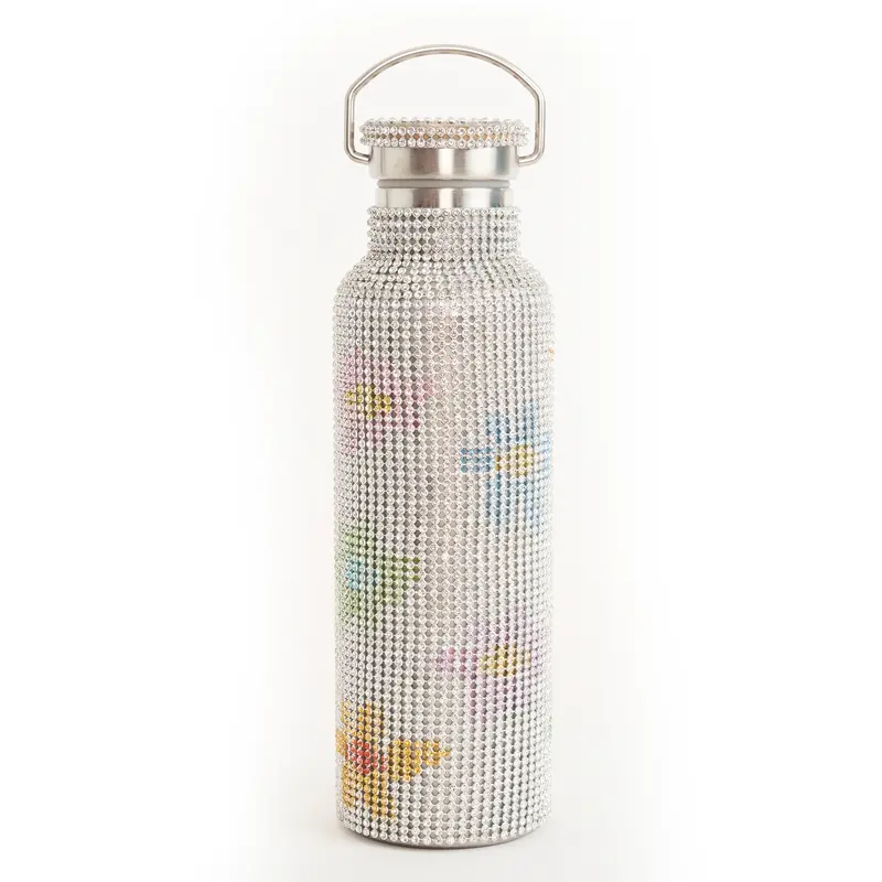 Multi Daisy Rhinestone Water Bottle 1